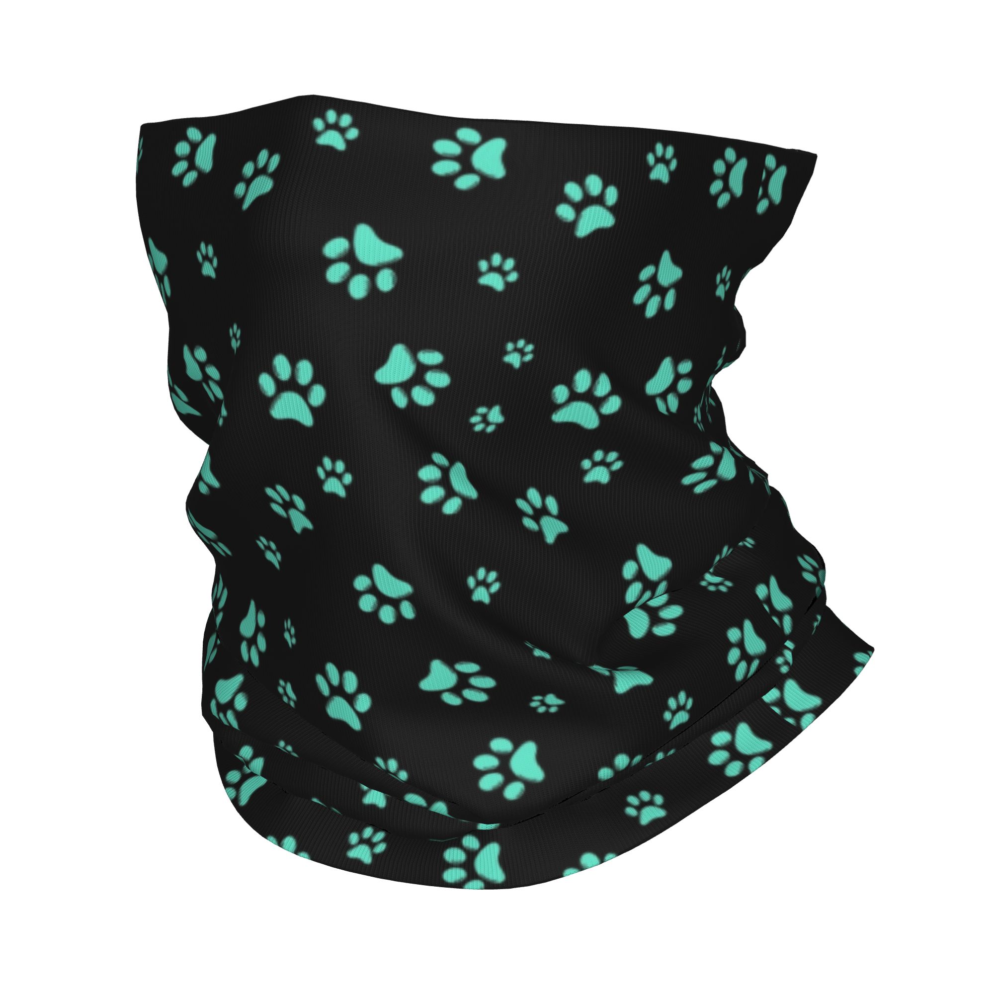 Aquatic Sports - Custom Aqua Dog Paw Print Pattern
