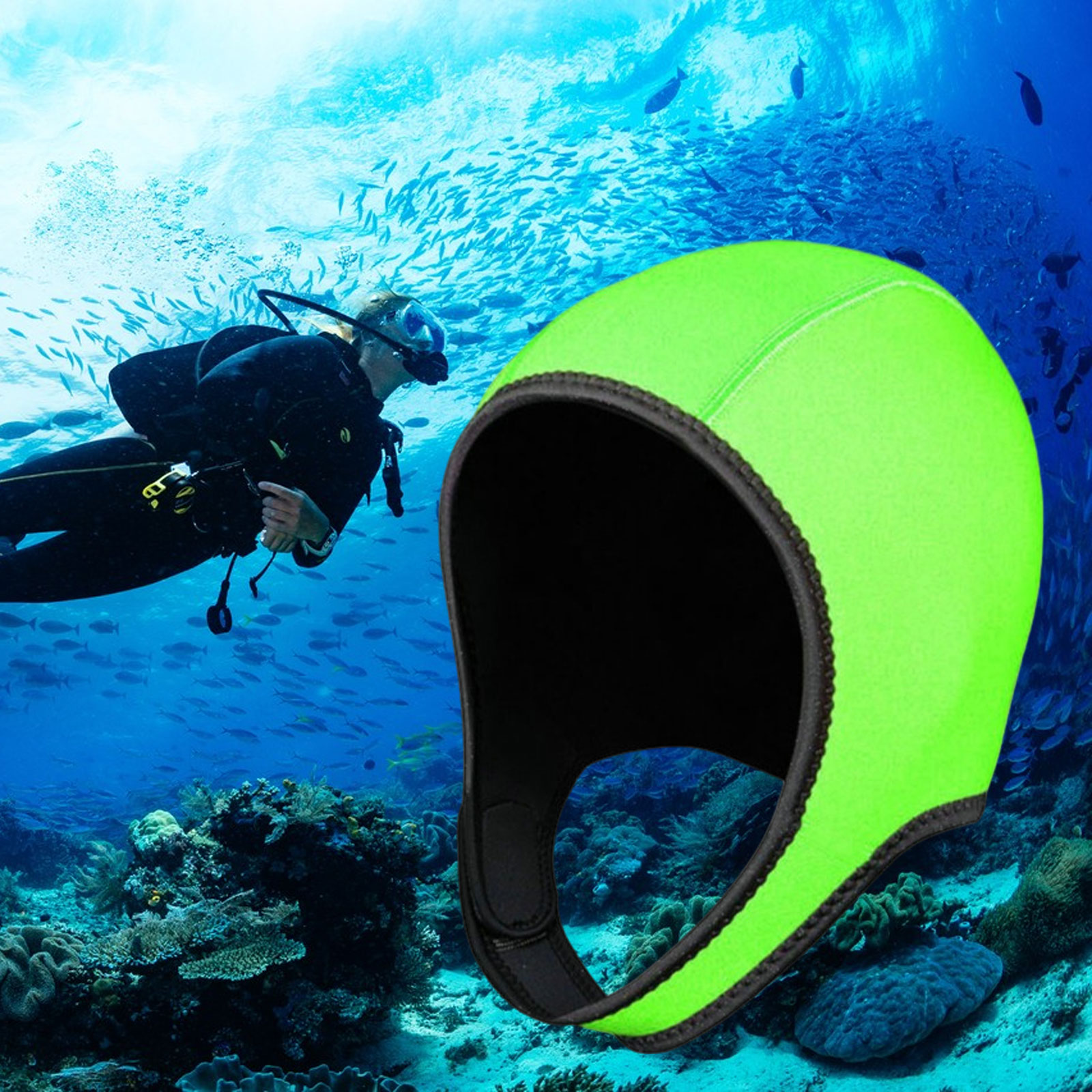 Scuba Dive Hood Swimming Cap 3 - Wetsuit 3Mm Neoprene ulasan dan harga