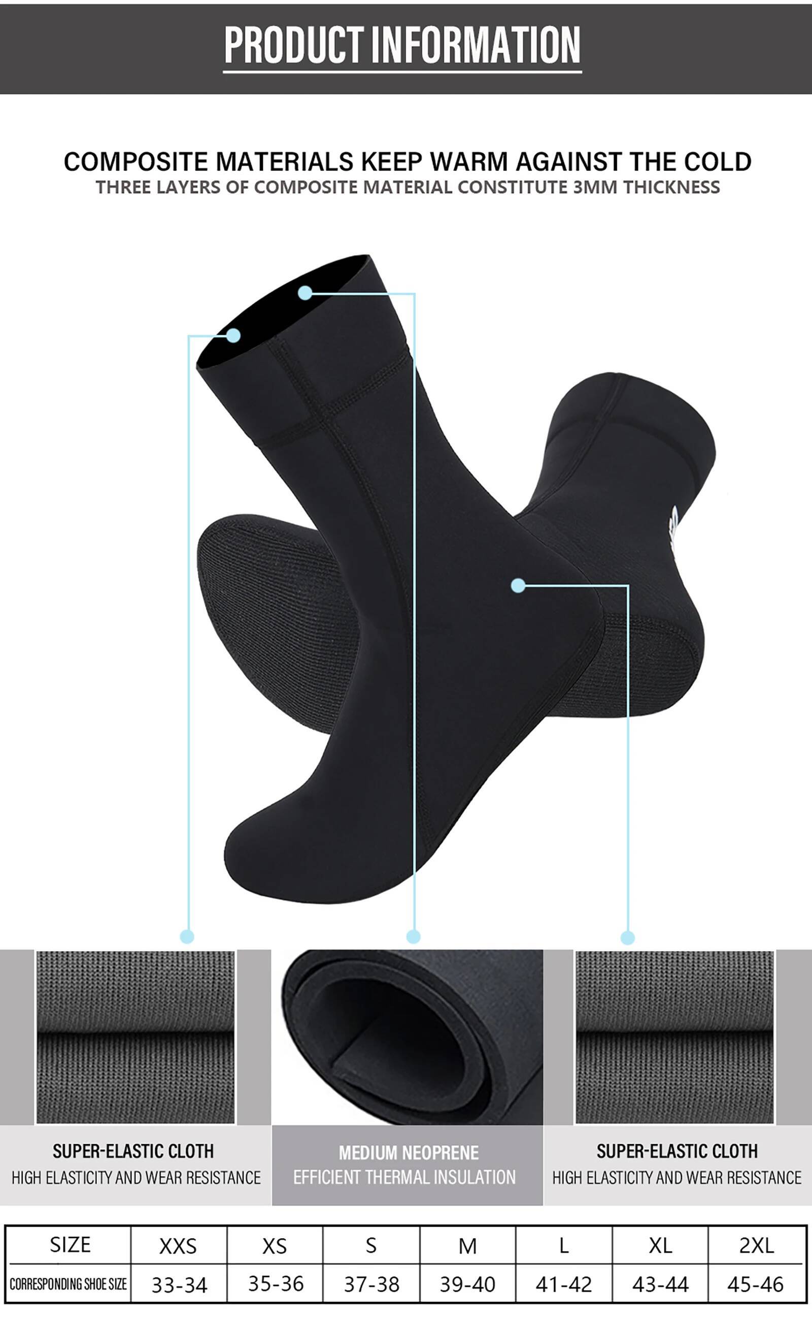 Socks Socks 1.5mm/3mm/5mm Beac - Wetsuit 3Mm Neoprene ulasan dan harga