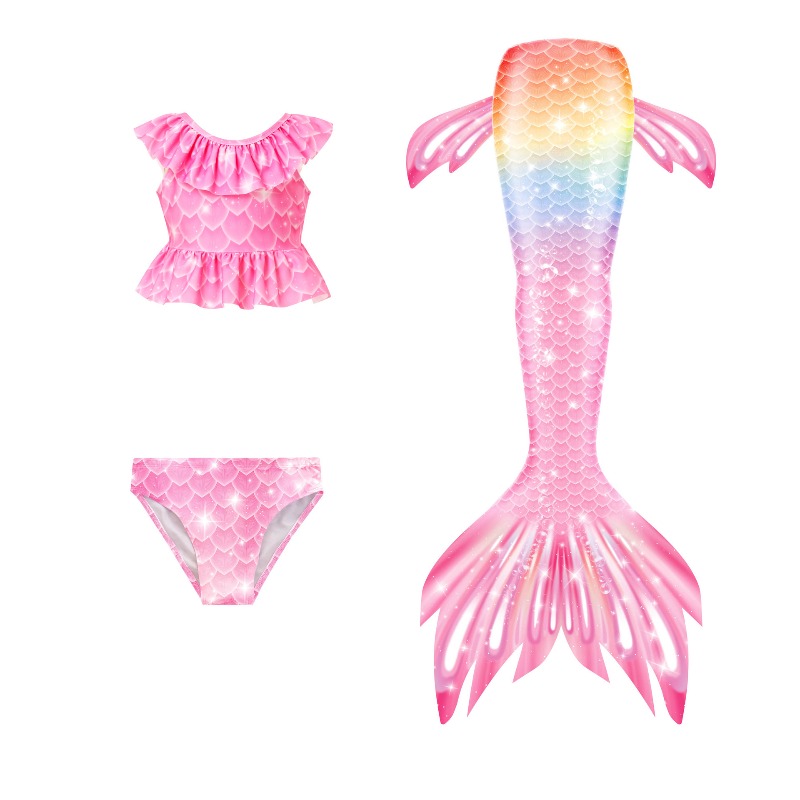 Girls Mermaid Tail Cosplay Cos - Aquatic Sports Wear ulasan dan harga