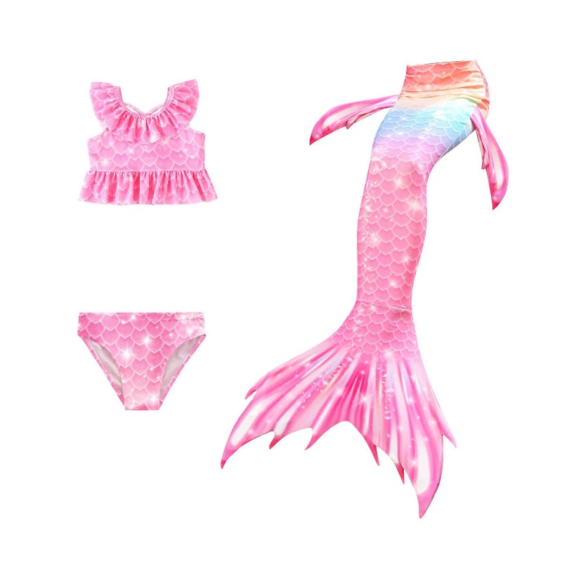 Girls Mermaid Tail Cosplay Cos - Aquatic Sports Wear ulasan dan harga